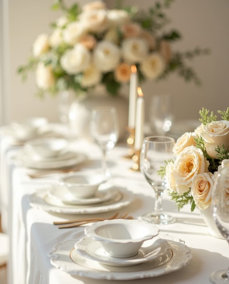 Mesa de boda con centro floral